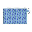 Skyblue Floral Canvas Cosmetic Bag (Large) View2