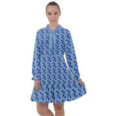 Skyblue Floral All Frills Chiffon Dress by Sparkle