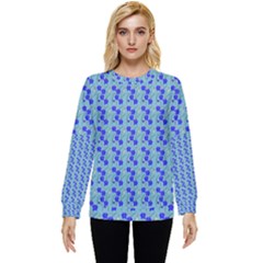 Skyblue Floral Hidden Pocket Sweatshirt