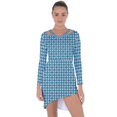 Arabic Pattern Asymmetric Cut-out Shift Dress by Sparkle