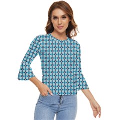 Arabic Pattern Bell Sleeve Top