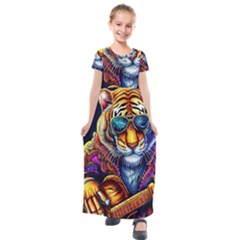 Tiger Rockingstar Kids  Short Sleeve Maxi Dress by Sparkle