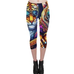 Tiger Rockingstar Capri Leggings  by Sparkle