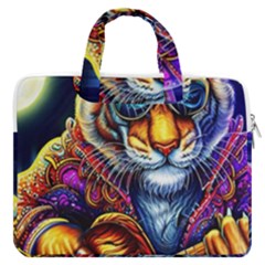 Tiger Rockingstar Macbook Pro 13  Double Pocket Laptop Bag by Sparkle