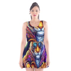 Tiger Rockingstar Scoop Neck Skater Dress by Sparkle