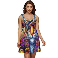 Tiger Rockingstar Ruffle Strap Babydoll Chiffon Dress by Sparkle