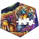 Tiger Rockingstar Wooden Puzzle Hexagon View2