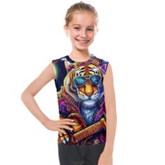 Tiger Rockingstar Kids  Mesh Tank Top by Sparkle