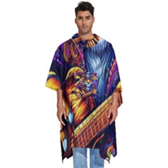 Tiger Rockingstar Men s Hooded Rain Ponchos by Sparkle