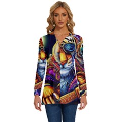 Tiger Rockingstar Long Sleeve Drawstring Hooded Top by Sparkle