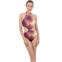 Pink Nature Halter Side Cut Swimsuit View1