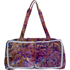 Ochre On Fuchsia Blend Multi Function Bag by kaleidomarblingart