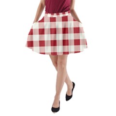 Gingham - 4096x4096px - 300dpi14 A-line Pocket Skirt by EvgeniaEsenina