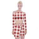 Gingham - 4096x4096px - 300dpi14 Off Shoulder Top with Mini Skirt Set View1