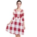 Gingham - 4096x4096px - 300dpi14 Quarter Sleeve Waist Band Dress View1