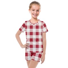 Gingham - 4096x4096px - 300dpi14 Kids  Mesh T-shirt And Shorts Set