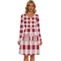 Gingham - 4096x4096px - 300dpi14 Long Sleeve Dress With Pocket View1