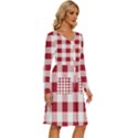 Gingham - 4096x4096px - 300dpi14 Long Sleeve Dress With Pocket View3