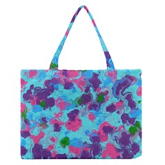 Mermaid Abstract Splatter Zipper Medium Tote Bag by Khoncepts