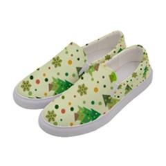 Geometric Christmas Pattern Women s Canvas Slip Ons by Grandong