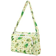 Geometric Christmas Pattern Front Pocket Crossbody Bag by Grandong