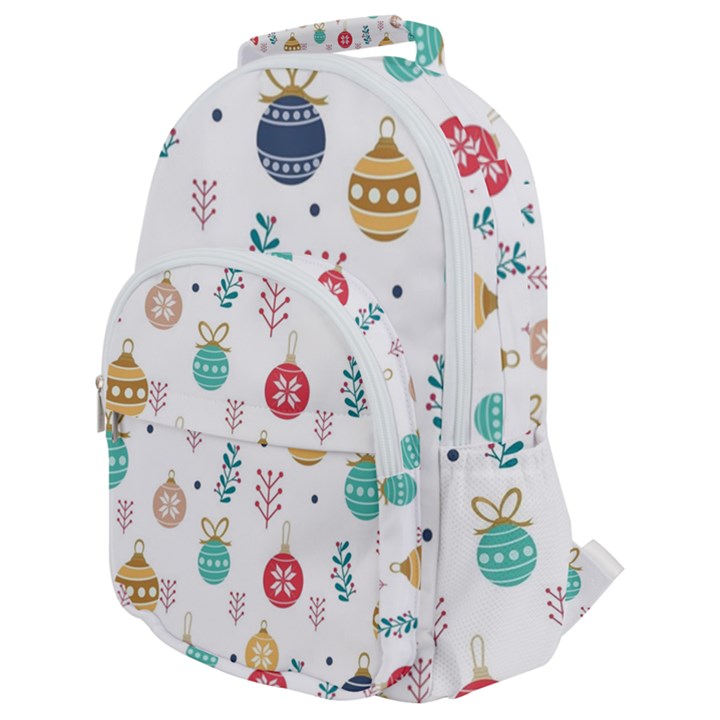 Cute Christmas Pattern Rounded Multi Pocket Backpack