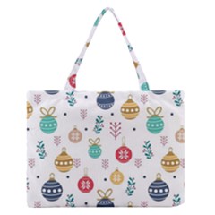 Cute Christmas Pattern Zipper Medium Tote Bag by Grandong