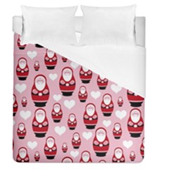 Christmas Santa Pattern Duvet Cover (queen Size) by Grandong