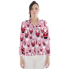 Christmas Santa Pattern Women s Windbreaker by Grandong