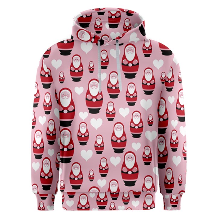 Christmas Santa Pattern Men s Overhead Hoodie