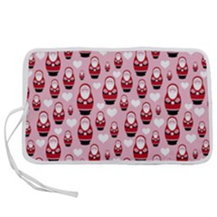 Christmas Santa Pattern Pen Storage Case (l) by Grandong