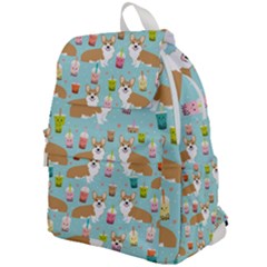 Welsh Corgis Dog Boba Tea Bubble Tea Cute Kawaii Top Flap Backpack by Grandong