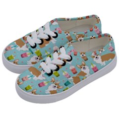 Welsh Corgis Dog Boba Tea Bubble Tea Cute Kawaii Kids  Classic Low Top Sneakers by Grandong