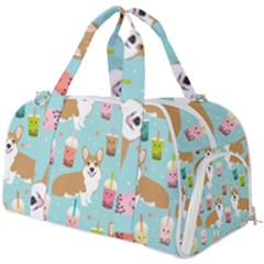 Welsh Corgis Dog Boba Tea Bubble Tea Cute Kawaii Burner Gym Duffel Bag by Grandong