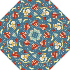 Winter Blue Christmas Snowman Pattern Straight Umbrellas by Grandong