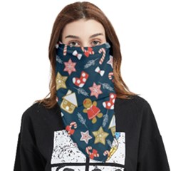 New Year Christmas Winter Pattern Face Covering Bandana (triangle) by Grandong