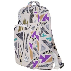 90s Geometric Christmas Pattern Double Compartment Backpack by Grandong