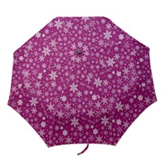 Purple Christmas Pattern Folding Umbrellas