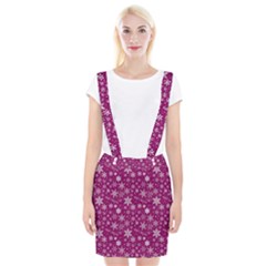 Purple Christmas Pattern Braces Suspender Skirt