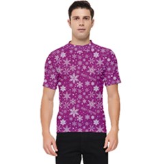 Purple Christmas Pattern Men s Short Sleeve Rash Guard