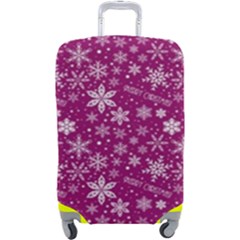 Purple Christmas Pattern Luggage Cover (large)