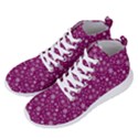 Purple Christmas Pattern Men s Lightweight High Top Sneakers View2