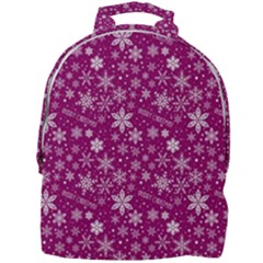 Purple Christmas Pattern Mini Full Print Backpack