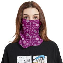 Purple Christmas Pattern Face Covering Bandana (two Sides) by Grandong