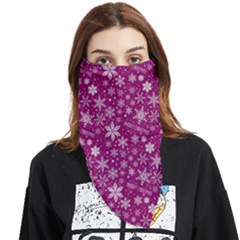 Purple Christmas Pattern Face Covering Bandana (triangle)