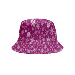 Purple Christmas Pattern Inside Out Bucket Hat (kids)