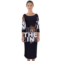 20231009 173320 0000 Quarter Sleeve Midi Bodycon Dress by 90gb