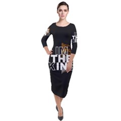 20231009 173320 0000 Quarter Sleeve Midi Velour Bodycon Dress by 90gb