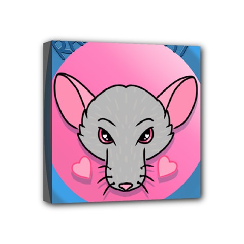 Rad Rat Studios Logo Mini Canvas 4  X 4  (stretched) by radratstudios