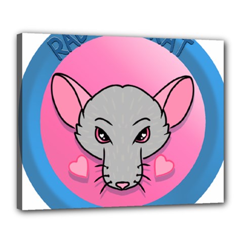 Rad Rat Studios Logo Canvas 20  X 16  (stretched) by radratstudios